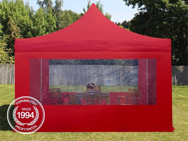 Tent 4x4 rood incl zijdoeken